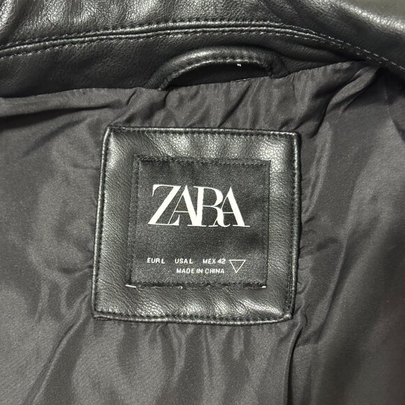 ZARA - Faux Leather Biker Jacket - Picture 8 of 8